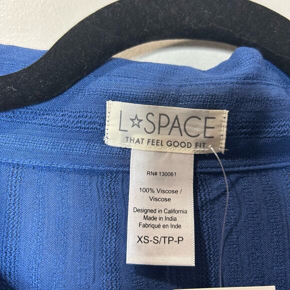 L*Space Anita Button Front Tunic Swim Cover-up Indigo Women Small NWT - Picture 4 of 8